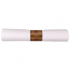 White Linen-Like® CaterWrap® Napkin Rolled Cutlery