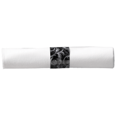 White Linen-Like® CaterWrap® Napkin Rolled Cutlery
