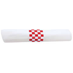 White FashnPoint® CaterWrap® Napkin Rolled Cutlery
