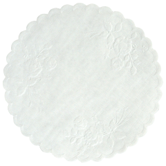 Rose Linen Round Doilies