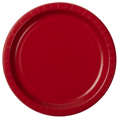 Red Round Paper Plates