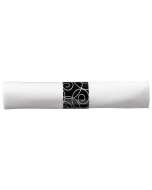 White Linen-Like® CaterWrap® Napkin Rolled Cutlery
